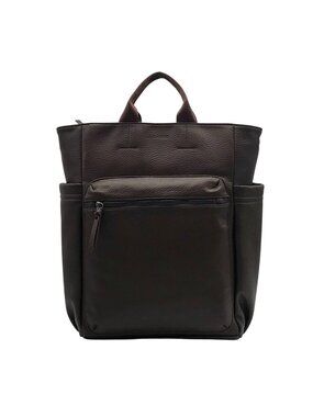 Louenhide Brown Vegan Leather Large Bronx Backpack